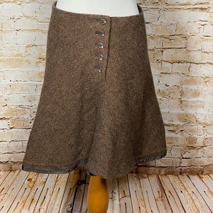 Ralph Lauren Wool & Alpaca Tweed A-line Rugby Skirt Sz 2